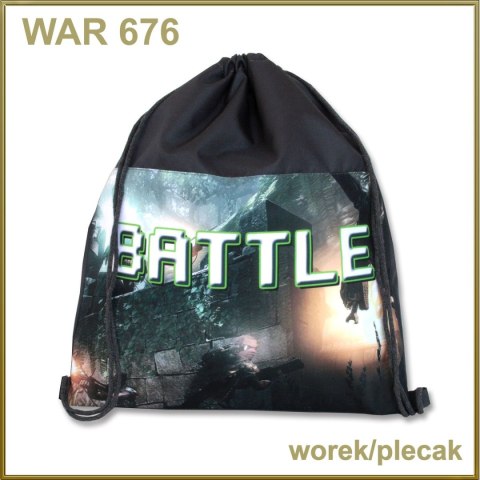 Plecak (worek) na sznurkach Warta Battle (WAR-676) Plecak (worek) na sznurkach Warta Battle (WAR-676)
