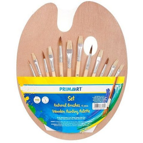 Zestaw plastyczny Prima Art zest pędzli+paletka 12szt (405597) Zestaw plastyczny Prima Art zest pędzli+paletka 12szt (405597)