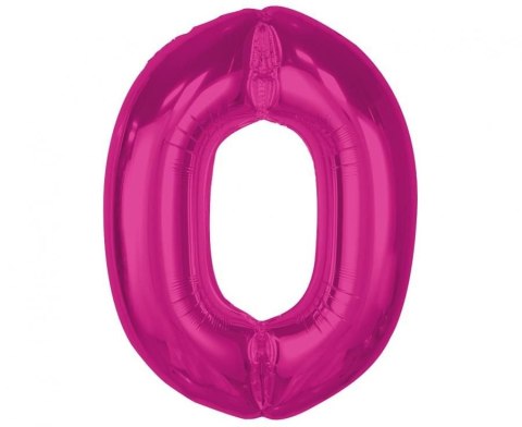 Balon foliowy Godan Smart cyfra 0, różowa, 92 cm (CH-S9R0)