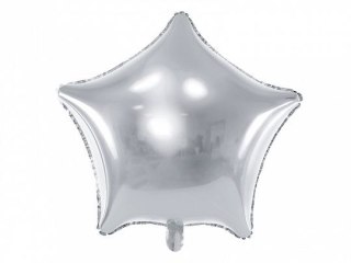 Balon foliowy Partydeco Gwiazdka, 70cm, srebrny 27cal (FB78M-018)
