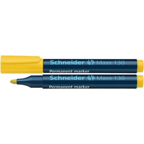 Marker permanentny Schneider Maxx 130 żółty 1,0-3,0mm okrągła końcówka (113005)