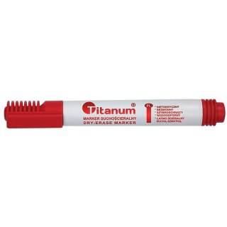Marker suchościeralny Titanum czerwony 3,0mm okrągła końcówka (BY1026-02)