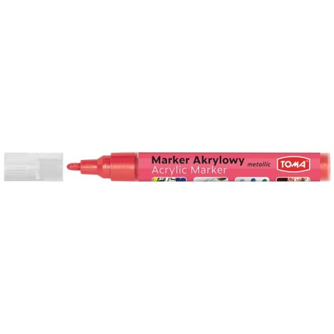 Marker specjalistyczny Toma akrylowy-czerwony neonowy metaliczny czerwone 2,5mm okrągła końcówka (TO-402) Marker specjalistyczny Toma akrylowy-czerwony neonowy metaliczny czerwone 2,5mm okrągła końcówka (TO-402)