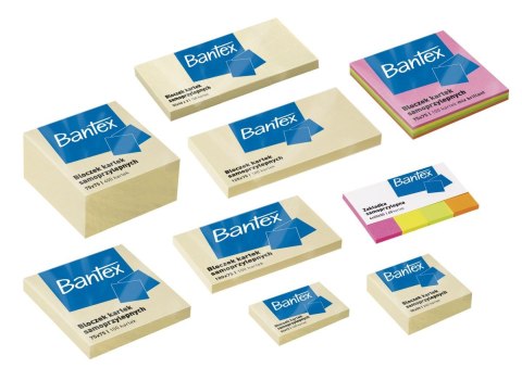 Notes samoprzylepny (karteczki) Bantex mix 100k [mm:] 75x75 (400086389)