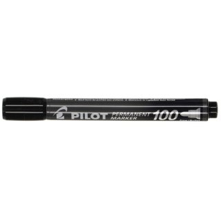 Marker permanentny Pilot czarny okrągła końcówka (PISCA-100-B)