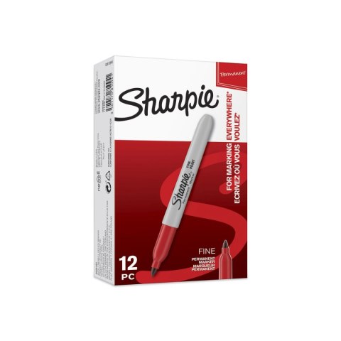 Marker permanentny Paper Mate czerwony okrągła końcówka