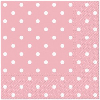 Serwetki Paw Dots Light Pink mix nadruk bibuła [mm:] 250x250 (SDC066013)
