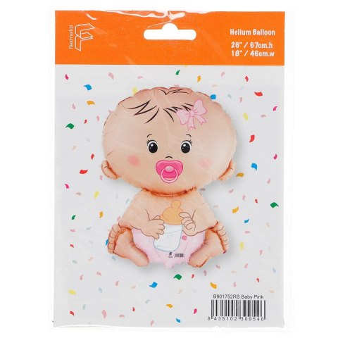 Balon foliowy Godan Bobas Dziewczynka, pakowany 24cal (B901752) Balon foliowy Godan Bobas Dziewczynka, pakowany 24cal (B901752)