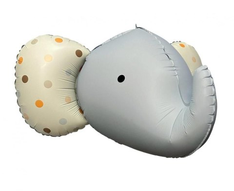 Balon foliowy Godan Słoń 3D, szary matowy, 63x50 cm (BF-HSSM)