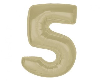 Balon foliowy Godan Smart cyfra 5, matowa latte, 92 cm (CH-S9L5)