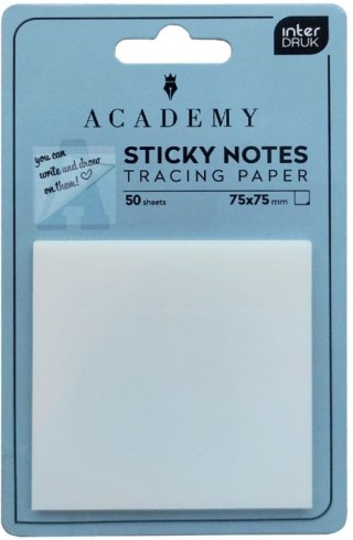Notes samoprzylepny (karteczki) Academy PRZEŹROCZYSTE FROST biały