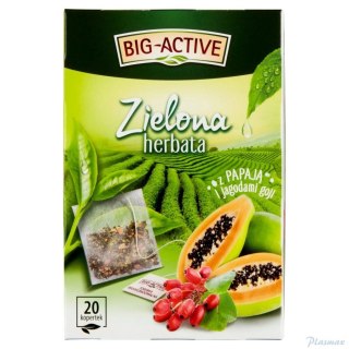 Herbata Big Active zielona papaja i jagody goji 20 saszetek