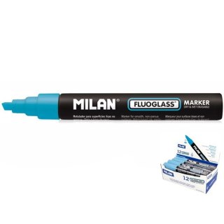Marker specjalistyczny Milan do szyb fluo niebieski 2,0-4,0mm ścięta końcówka (591295212)