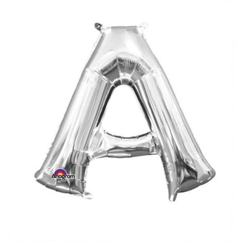 Balon foliowy Amscan mini litera A srebrna (3301101) Balon foliowy Amscan mini litera A srebrna (3301101)