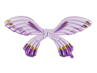 Balon foliowy Partydeco Skrzydła Motyla, fioletowe matowe, 102 x 50 cm (FBS2)