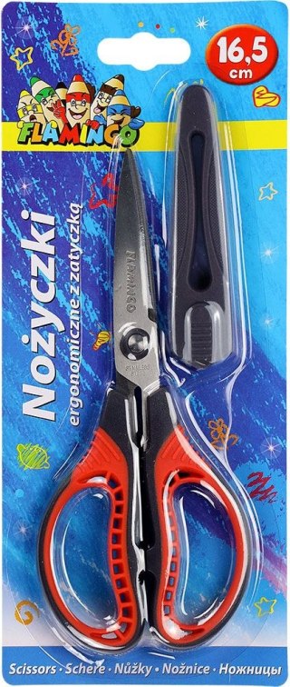Nożyczki Flamingo z zatyczką na ostrzu 16,5cm (SH058.03XA)