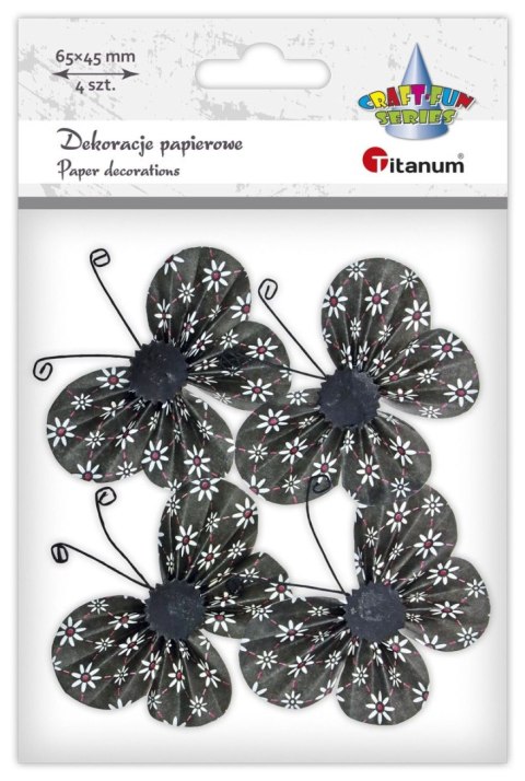 Ozdoba papierowa Titanum Craft-Fun Series motyle 3C (22YX0825-6B) Ozdoba papierowa Titanum Craft-Fun Series motyle 3C (22YX0825-6B)