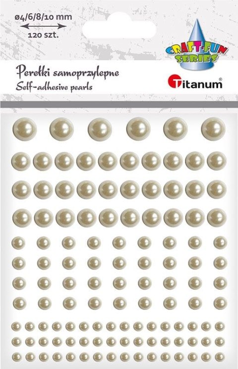 Perełki Titanum Craft-Fun Series samoprzylepne biały perłowy (56941) Perełki Titanum Craft-Fun Series samoprzylepne biały perłowy (56941)