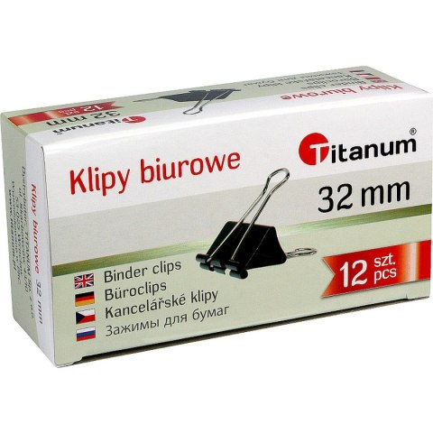 Klipy Titanum 32mm czarny (BC32) Klipy Titanum 32mm czarny (BC32)