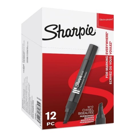 Marker permanentny Paper Mate czarny ścięta końcówka