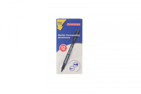 Marker permanentny Penmate dwustronne 5906910831602 czarny mixmm okrągła/ścięta końcówka (TT8849) Marker permanentny Penmate dwustronne 5906910831602 czarny mixmm okrągła/ścięta końcówka (TT8849)