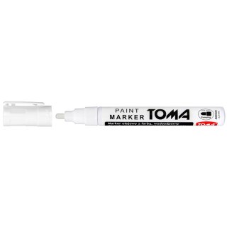 Marker olejowy Toma biały biały 2,5mm okrągła końcówka (TO-440 7 2)