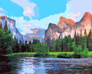 Zestaw kreatywny Flamingo Line Malowanie po numerach 40x50cm Park Narodowy Yosemite (FSY131)