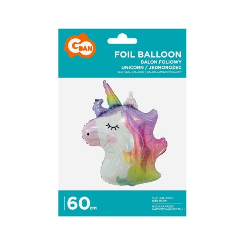 Balon foliowy Godan Jednorożec - głowa 75 cm (BF-HJGB) Balon foliowy Godan Jednorożec - głowa 75 cm (BF-HJGB)