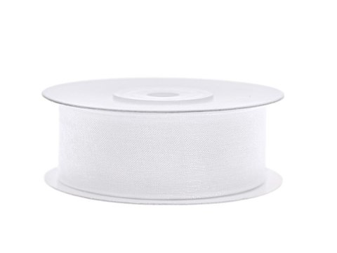 Tasiemka szyfonowa Partydeco 25 mm x 25 m biała (TSZ25-008) Tasiemka szyfonowa Partydeco 25 mm x 25 m biała (TSZ25-008)