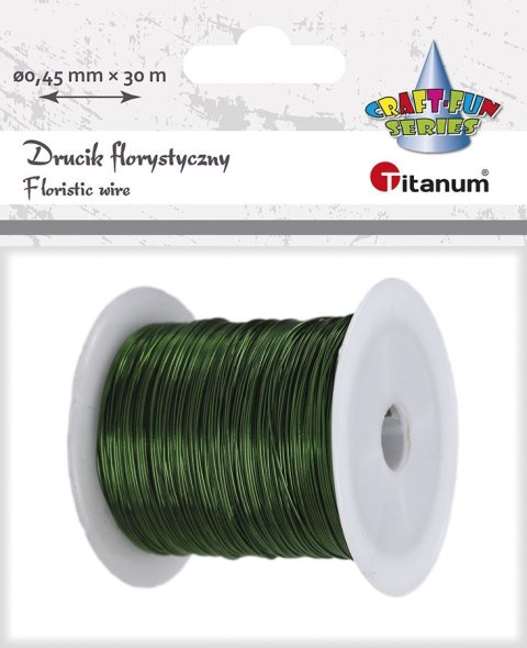 Drucik florystyczny Titanum Craft-Fun Series 0,45mm x 30m zielony (PJ499) Drucik florystyczny Titanum Craft-Fun Series 0,45mm x 30m zielony (PJ499)