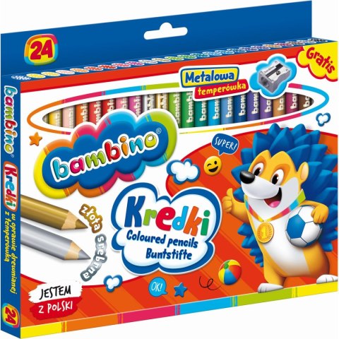 Kredki ołówkowe St.Majewski BAMBINO 24 kol. Kredki ołówkowe St.Majewski BAMBINO 24 kol.