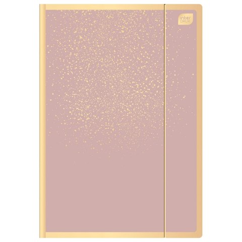 Teczka kartonowa na gumkę SATIN GOLD 1 A4+ złoty 400g Interdruk
