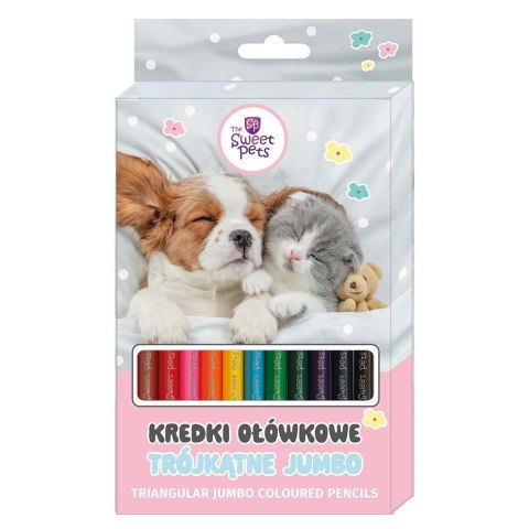Kredki ołówkowe Beniamin The sweet pets trójkątne 12 kol.