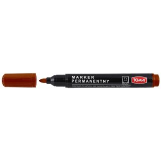 Marker permanentny Toma brązowy okrągła końcówka