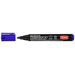 Marker permanentny Toma niebieski 1,0-5,0mm okrągła końcówka