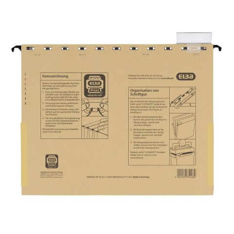Skoroszyt Elba Vertic Ultimate wiszący personalno-kredytowy A4 brązowy karton 230g (100082310) Skoroszyt Elba Vertic Ultimate wiszący personalno-kredytowy A4 brązowy karton 230g (100082310)