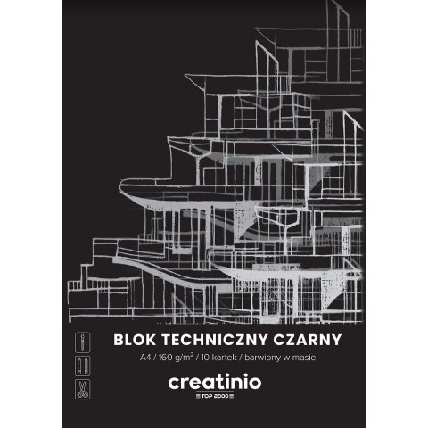 Blok techniczny Top 2000 Creatinio A4 czarny 160g 10k (400176681) Blok techniczny Top 2000 Creatinio A4 czarny 160g 10k (400176681)