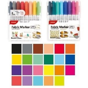 Marker permanentny Monami Fabric Marker mix okrągła końcówka (20500055250) Marker permanentny Monami Fabric Marker mix okrągła końcówka (20500055250)