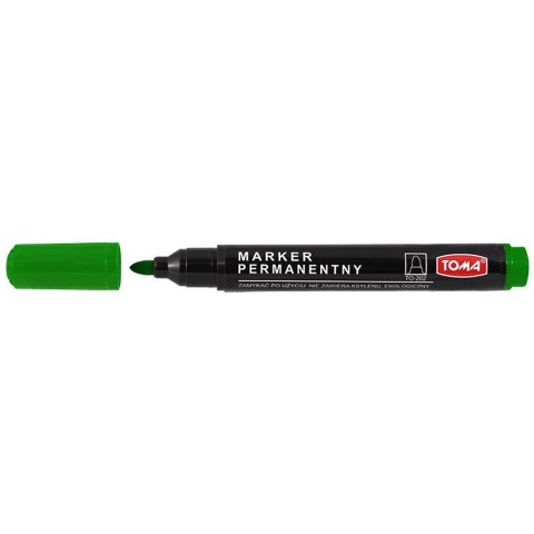Marker permanentny Toma zielony okrągła końcówka