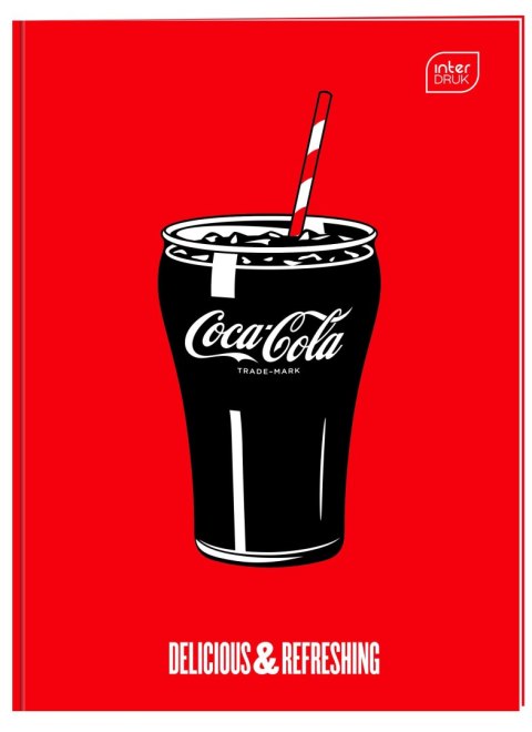 Zeszyt Interdruk COCA COLA MAT+UV A5 32k. 70g trzy linie