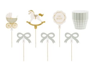 Dekoracja Partydeco Zestaw do muffinek Oh Baby (ZFM4)
