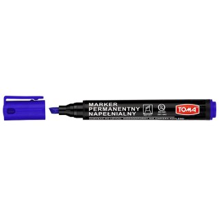 Marker permanentny Toma niebieski 1,0-5,0mm ścięta końcówka