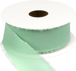 Wstążka Titanum Craft-Fun Series szyfonowa strzępiona 40x10 [mm x m] szałwiowy (WJ40-10-109)