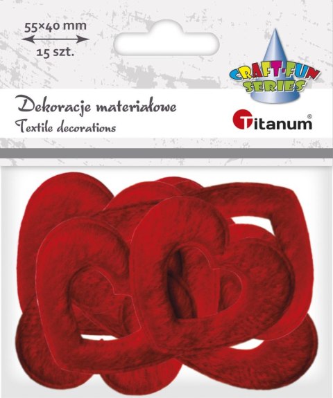 Ozdoba materiałowa Titanum Craft-Fun Series serce (BY163) Ozdoba materiałowa Titanum Craft-Fun Series serce (BY163)