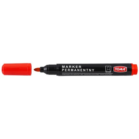 Marker permanentny Toma czerwony okrągła końcówka
