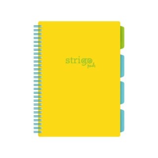 Kołozeszyt (kołobrulion) Strigo NEON ŻÓŁTY B5 100k. 80g krata (PADS014)