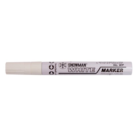 Marker olejowy Snowman gruby biały biały 1,5-3,00mm okrągła końcówka