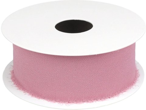 Wstążka Titanum Craft-Fun Series szyfonowa strzępiona 40x10 [mm x m] różowa ciemna (WJ40-10-081BRC)