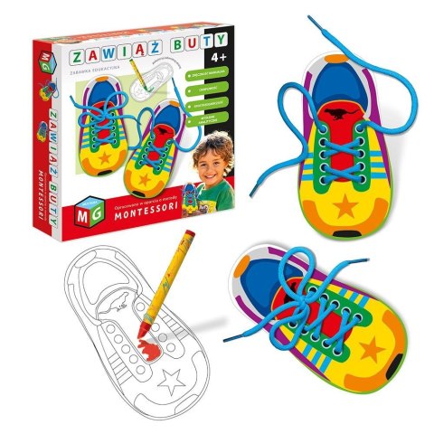 Zabawka kreatywna Multigra MONTESSORI -ZABAWKA EDUKACYJNA ZAWIĄŻ BUTY