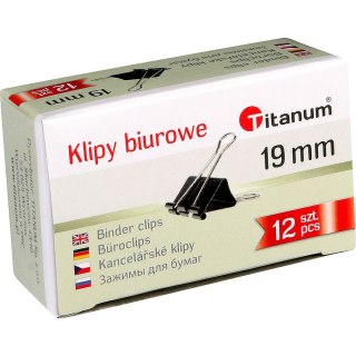 Klipy Titanum 19mm czarny (BC19)